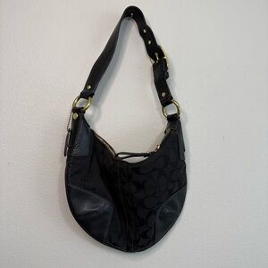 Black Coach Soho Signature Medium Hobo Bag